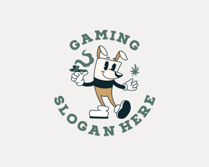 Cannabis - Dog Smoking Cannabis logo design