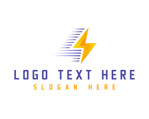 Speed - Fast Lightning Bolt logo design