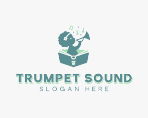 Trumpet - Child Musician Trumpet logo design