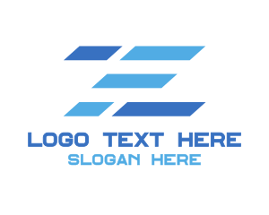 White Flag - Blue Stripe Z logo design