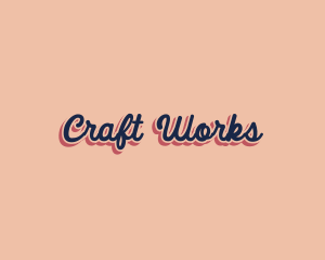 Crafting - Retro Pop Craft logo design