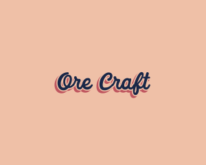 Retro Pop Craft logo design