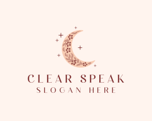 Crescent Moon Flower Logo