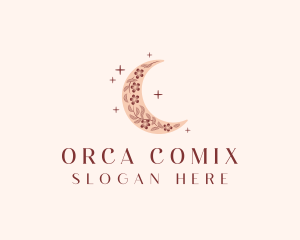 Crescent Moon Flower Logo