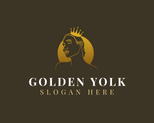 Golden Feminine Queen  logo design