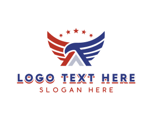 America - Patriotic American Eagle logo design