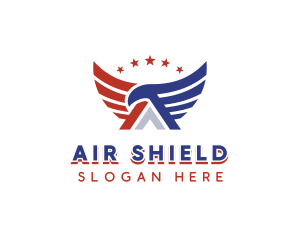 Patriotic American Eagle logo design