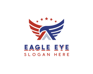 Patriotic American Eagle logo design