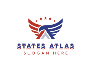 Patriotic American Eagle logo design