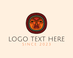 Ethnic - Mayan Ritual Mask logo design