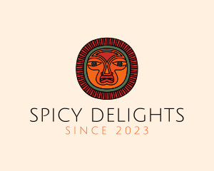 Ancient - Mayan Ritual Mask logo design