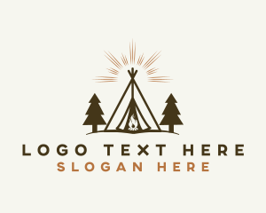 Holiday - Camping Tent Adventure logo design
