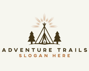 Camping Tent Adventure logo design