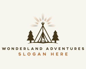 Camping Tent Adventure logo design