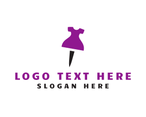 Womens Clothing - Clothing Dress Pushpin logo design