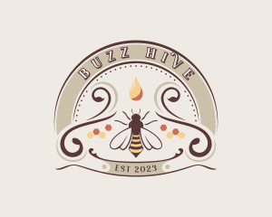 Eco Honeycomb Bee logo design