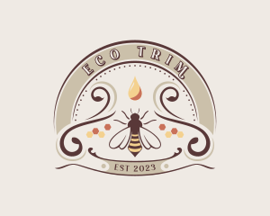 Eco Honeycomb Bee logo design