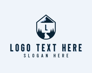 Outdoor - Forest Mountain Road logo design