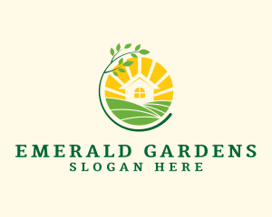 Natural Sunrise Garden logo design