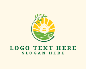 Lawn Care - Natural Sunrise Garden logo design