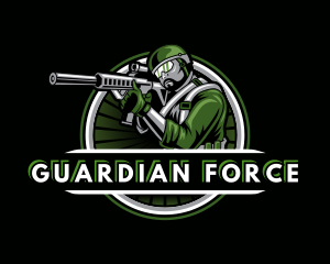 Police - Shooting Military Gun Gaming logo design