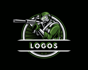 Special Forces - Shooting Military Gun Gaming logo design