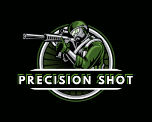 Rifle - Shooting Military Gun Gaming logo design