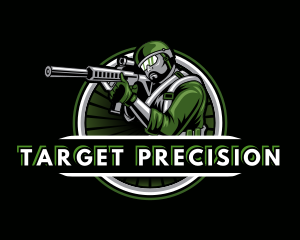 Shooting - Shooting Military Gun Gaming logo design