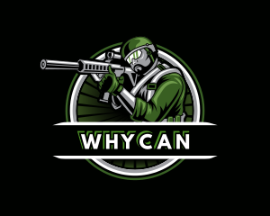 Streamer - Shooting Military Gun Gaming logo design