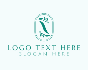 Vine - Natural Garden Letter N logo design
