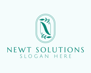 Natural Garden Letter N logo design