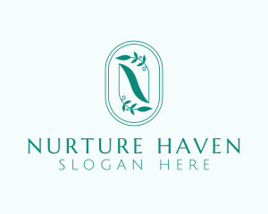 Natural Garden Letter N logo design