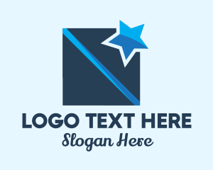 Logistic Services - Blue Star Box logo design