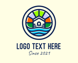 Mortgage - Colorful Beach House logo design