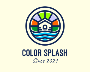 Colorful Beach House  logo design