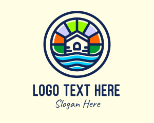 Colorful Beach House  Logo