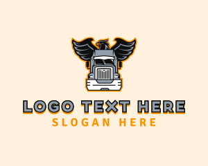 Moving Company - Truck Falcon Wings logo design