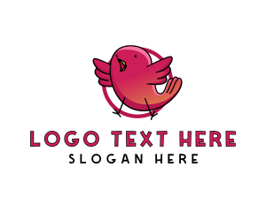 Chick - Red Bird Chick logo design