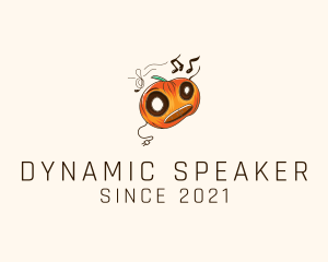 Speaker - Pumpkin Boom Box logo design