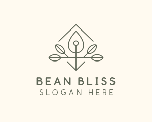 Leaf Plant Oil Drop logo design