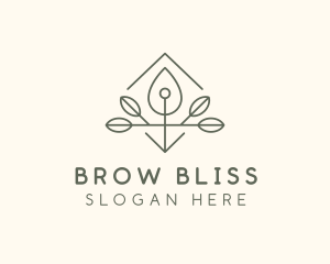 Leaf Plant Oil Drop logo design