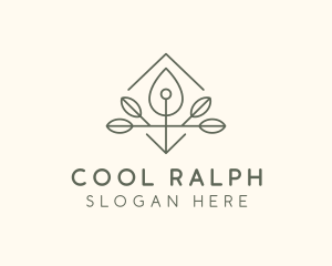 Leaf Plant Oil Drop logo design