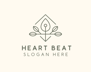 Leaf Plant Oil Drop logo design