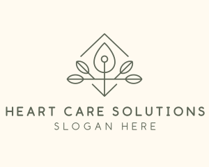 Leaf Plant Oil Drop logo design