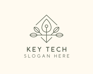 Leaf Plant Oil Drop logo design