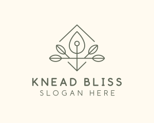 Leaf Plant Oil Drop logo design