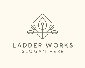 Leaf Plant Oil Drop logo design