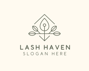 Leaf Plant Oil Drop logo design