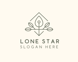 Leaf Plant Oil Drop logo design