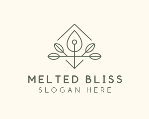 Leaf Plant Oil Drop logo design